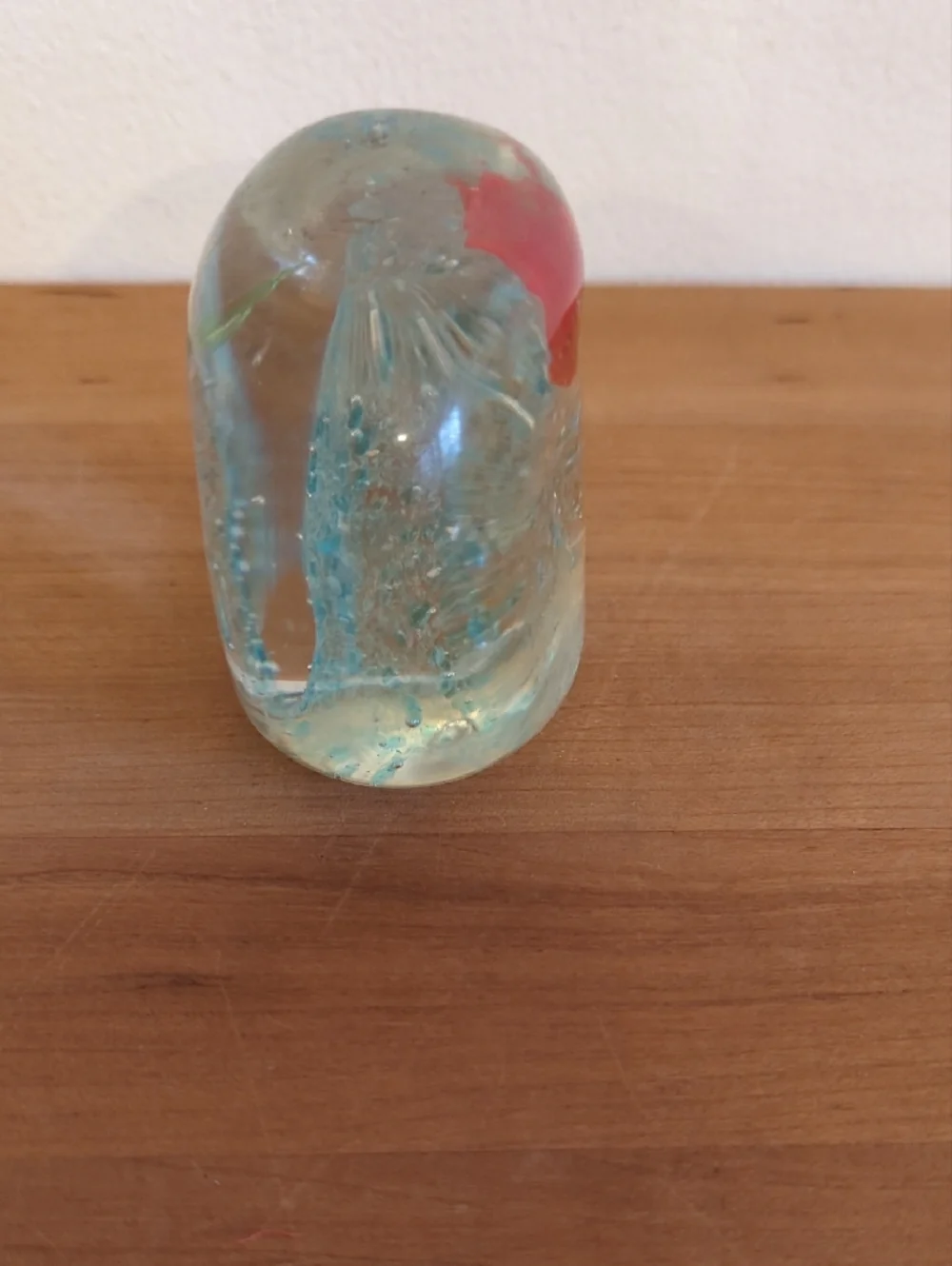 Glass Paper Weight Fish Ornament - Decorative Aquarium Accent
